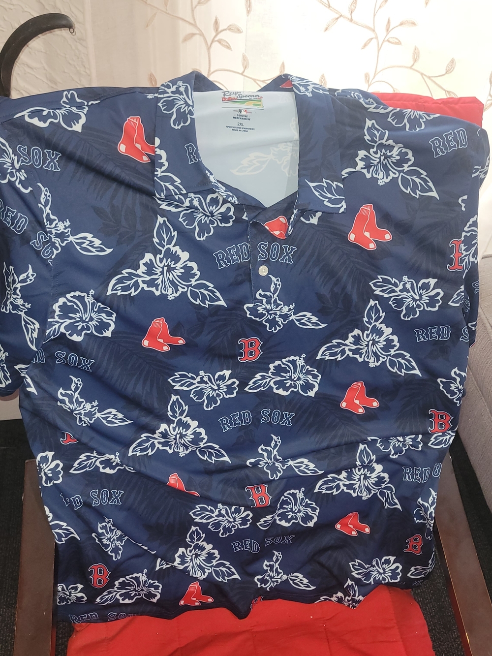 reyn spooner Navy & Red Boston Red Sox Hawaiian Button-Up Shirt